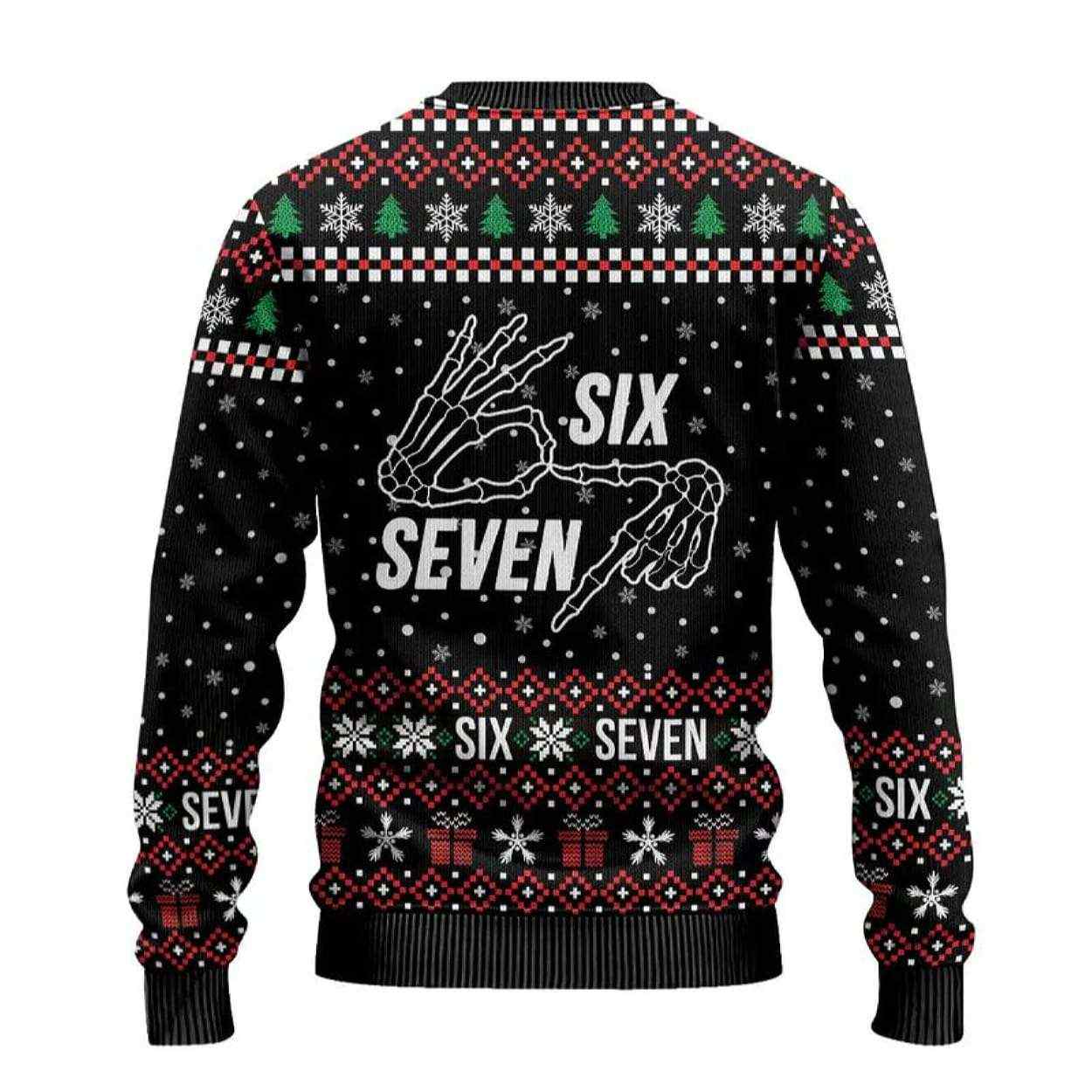 2025 Six Seven Skeleton Hand Christmas Ugly Christmas Sweater 2025 Six Seven Skeleton Hand Christmas Ugly Christmas Sweater