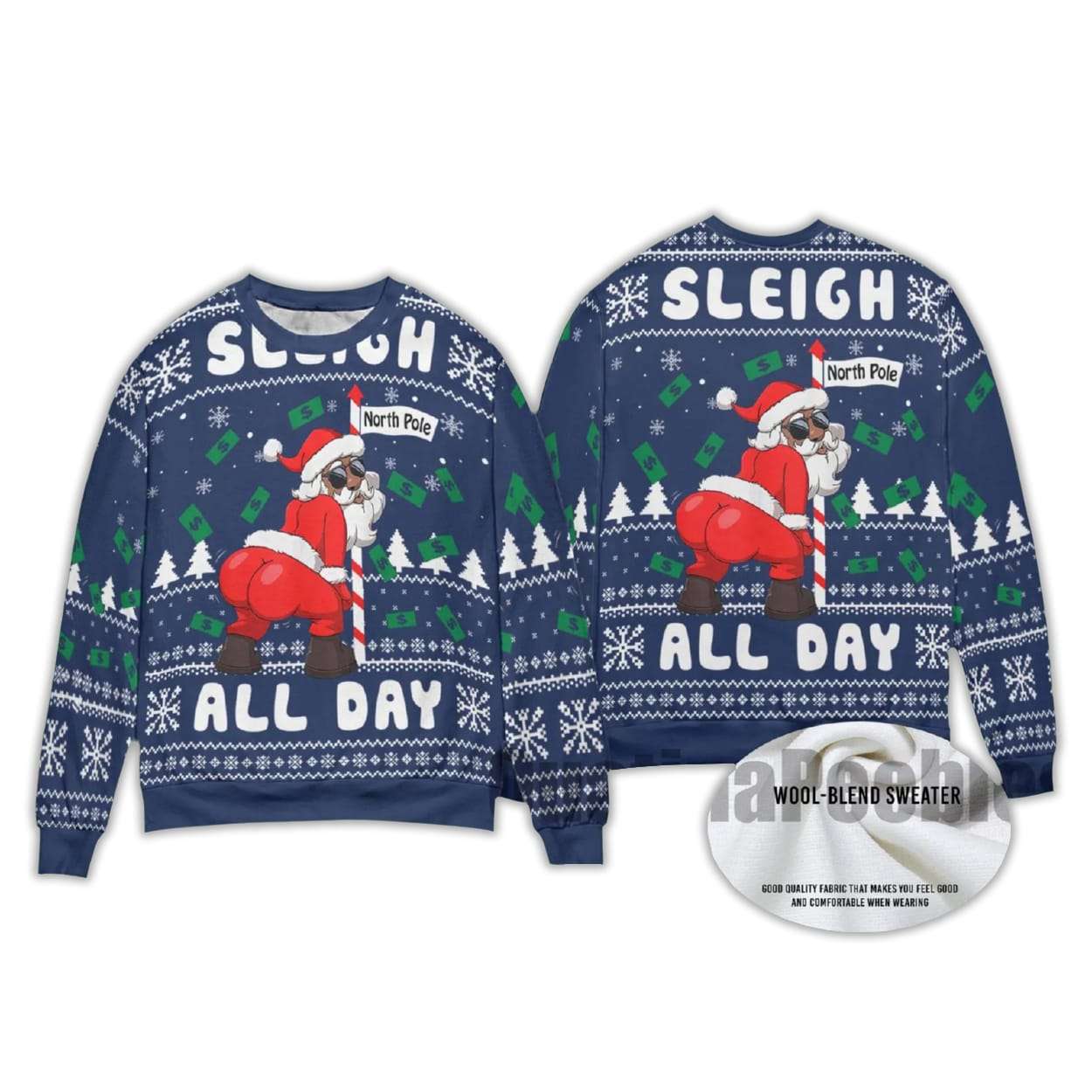 2025 Sleigh All Day Santa Dancing North Pole Ugly Sweater 2025 Sleigh All Day Santa Dancing North Pole Ugly Sweater