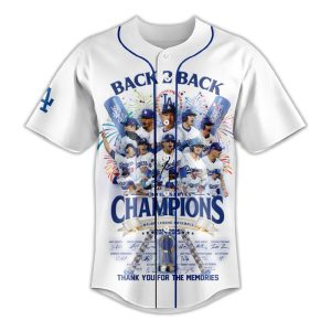Dodgers Back 2 Back World Series Champions 2025 Jersey1