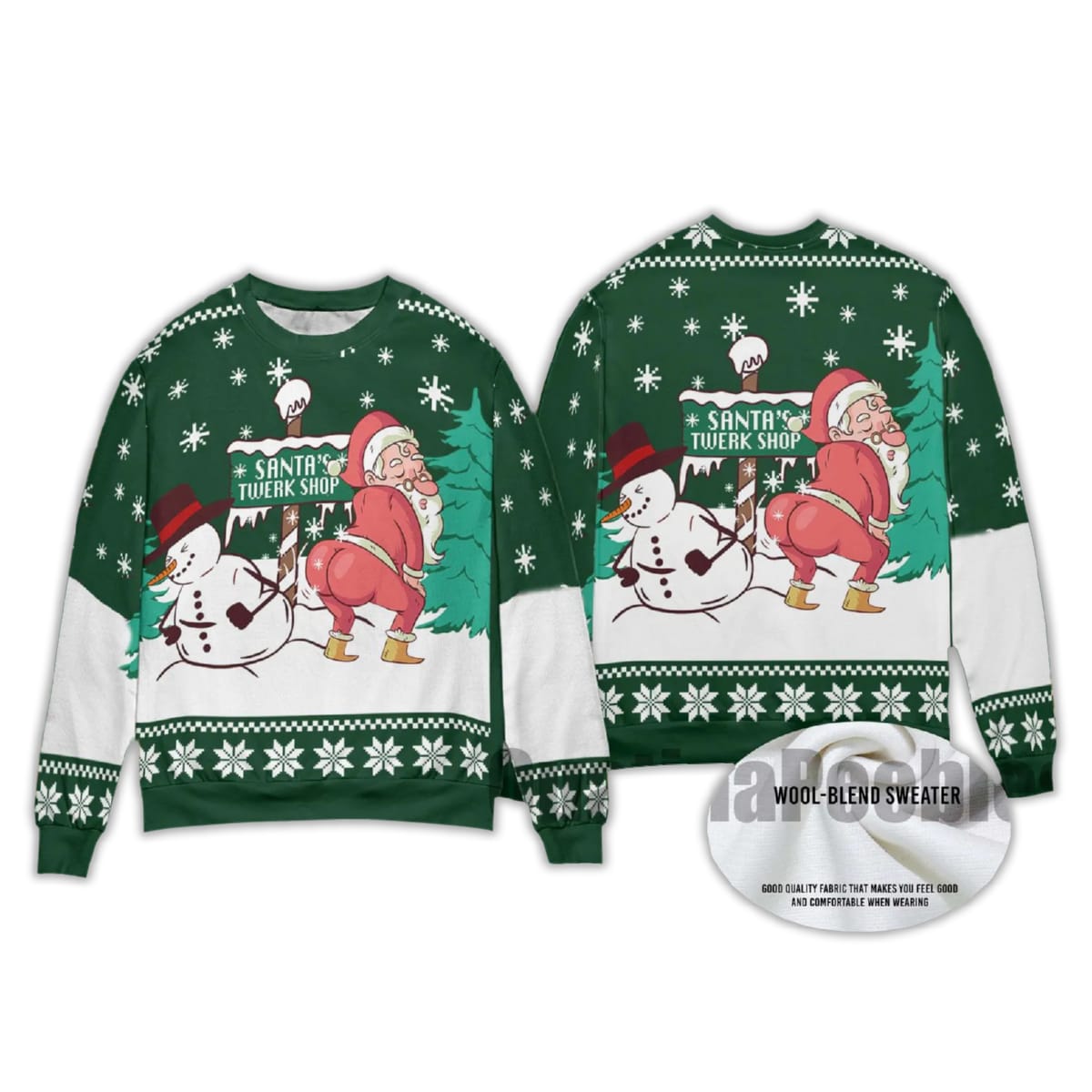 2025 Snowman Santa Twerking Christmas Ugly Sweater 2025 Snowman Santa Twerking Christmas Ugly Sweater