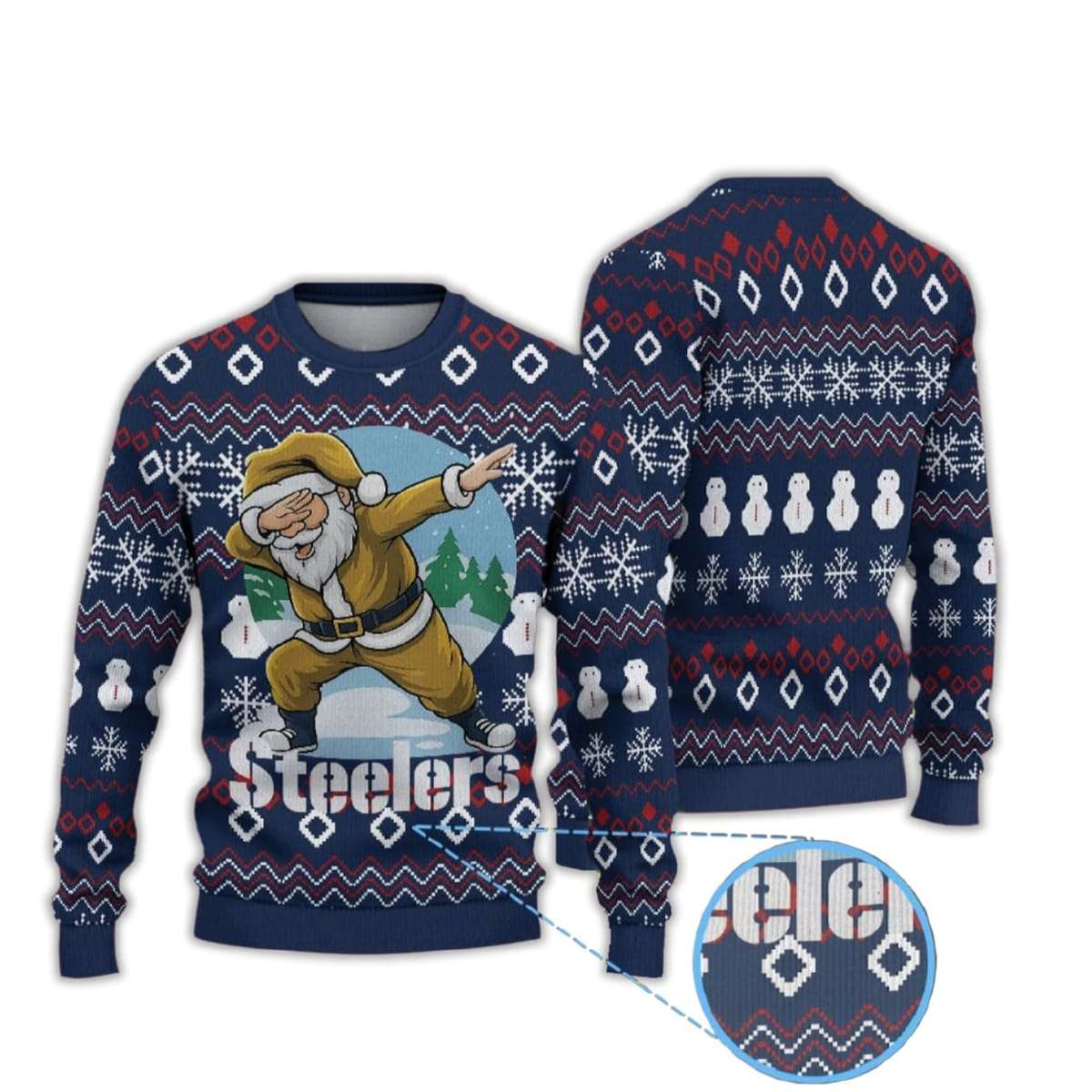 Steelers Santa Dab Ugly Christmas Sweater Steelers Santa Dab Ugly Christmas Sweater