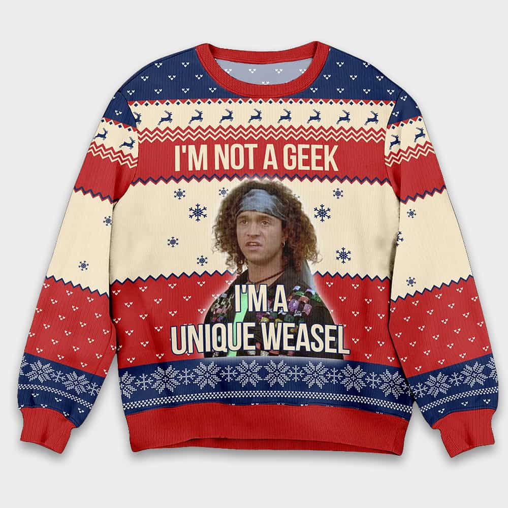 Stoney Brown Encino Man Im Not a Geek Im Not A Geek Ugly Christmas Sweater Stoney Brown Encino Man I'm Not a Geek I'm Not A Geek Ugly Christmas Sweater