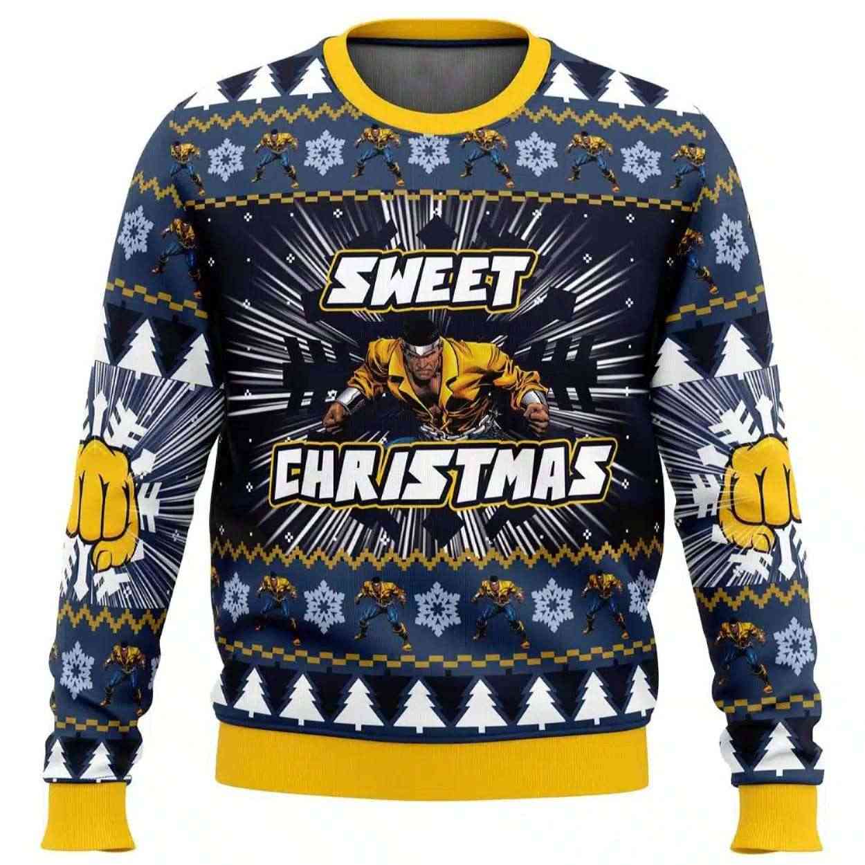Sweet Christmas Luke Cage Marvel Ugly Christmas Sweater Sweet Christmas Luke Cage Marvel Ugly Christmas Sweater