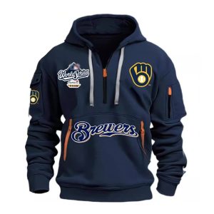 2025 Brewers World Series Hoodie Half Zipper
