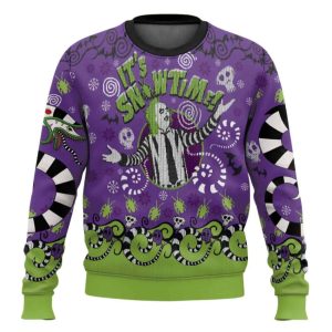 It’s Snowtime Beetlejuice Ugly Christmas Sweater