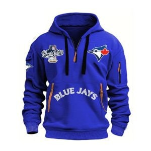 2025 Blue Jays World Series Hoodie Half Zipper 2 2025 Blue Jays World Series Hoodie Half Zipper2