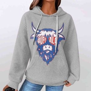 2025 Buffalo Women Waffle Hoodie3