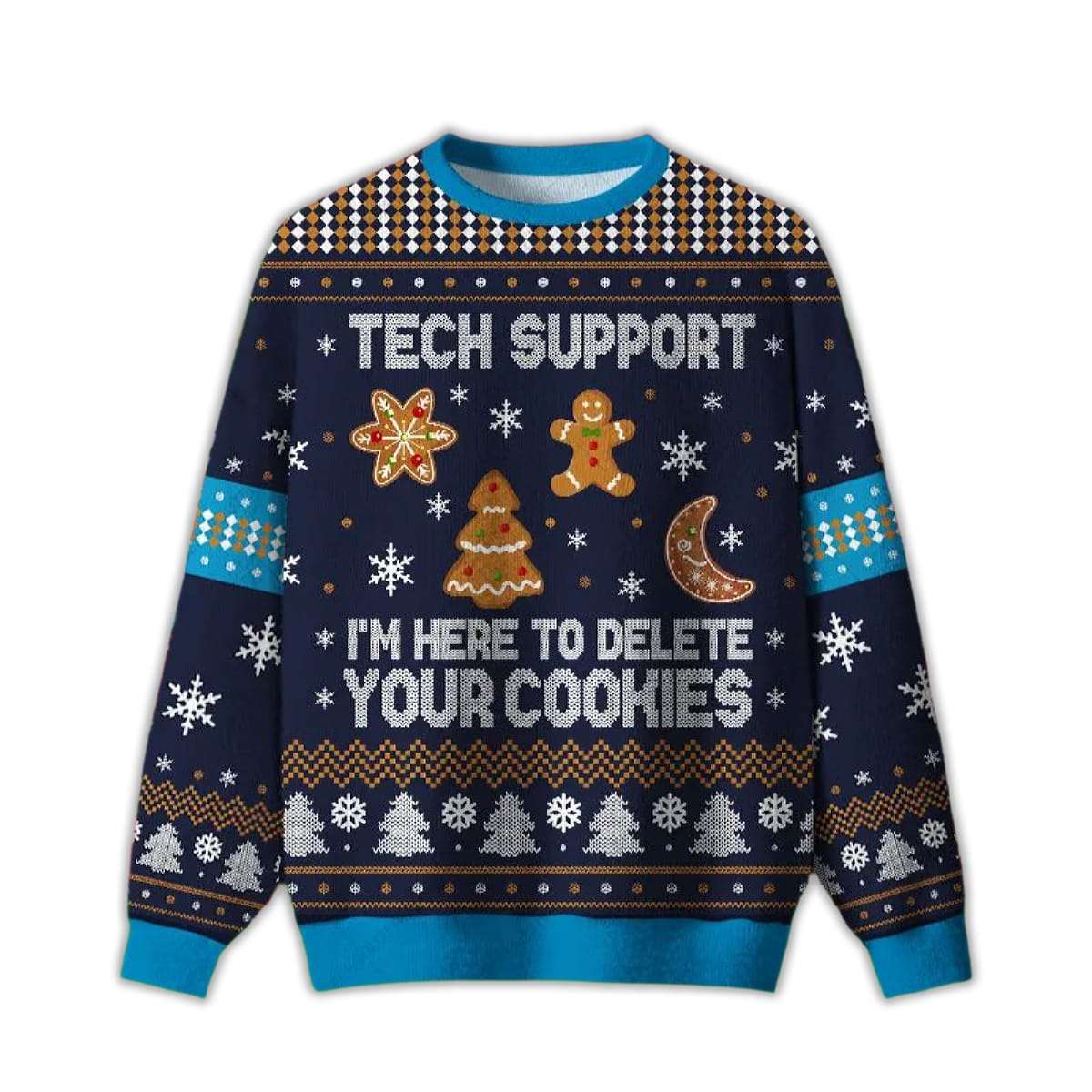 Tech Support Computer Programmer Blue Ugly Christmas Sweater Tech Support Computer Programmer Blue Ugly Christmas Sweater