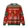 2025 Tech Support Computer Programmer Red Ugly Sweater