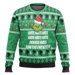 The Grnch Hate Double Hate Ugly Christmas Sweater