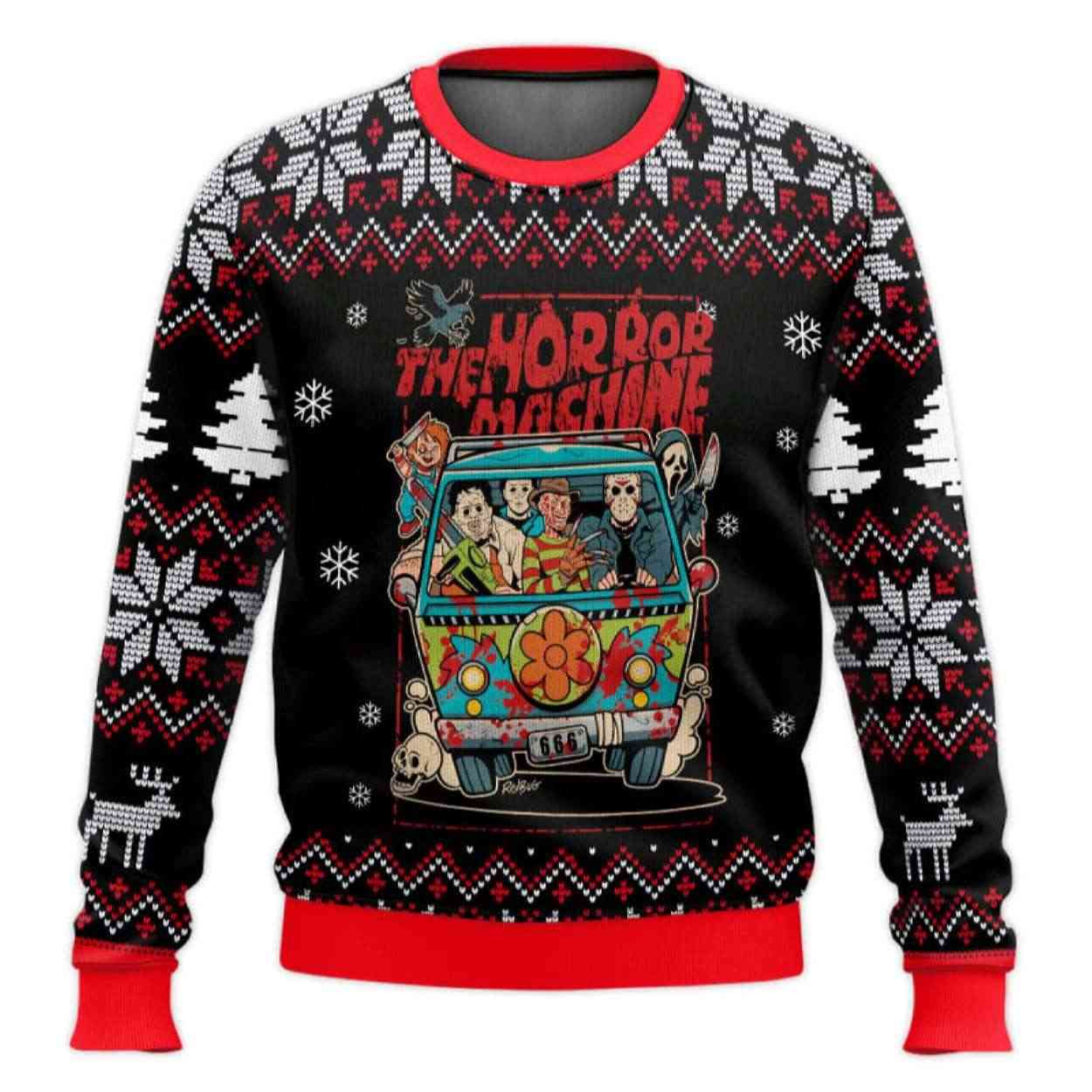 The Horror Machine Ugly Christmas Sweater The Horror Machine Ugly Christmas Sweater