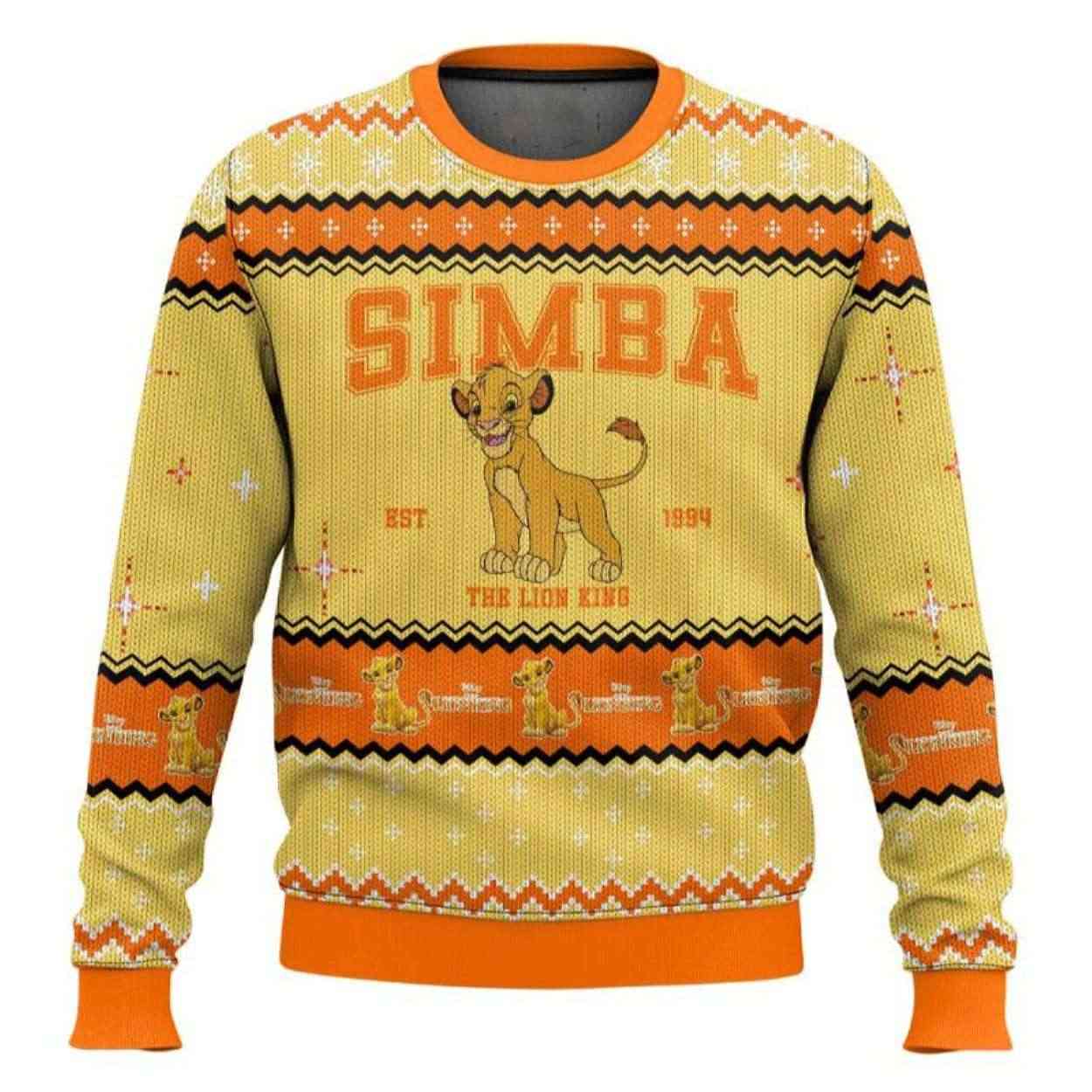 The Lion King Young Simba Ugly Christmas Sweater The Lion King Young Simba Ugly Christmas Sweater