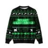2025 The Matrix Merry Glitchmas Ugly Christmas Sweater