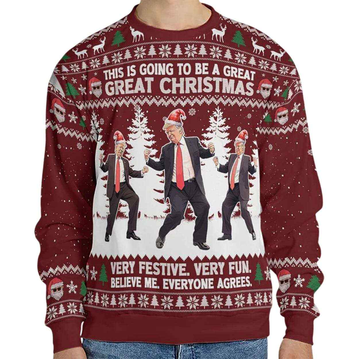 2025 This Is Going To Be A Great Christmas Funny Trump Dancing Ugly Sweater 2025 This Is Going To Be A Great Christmas Funny Trump Dancing Ugly Sweater