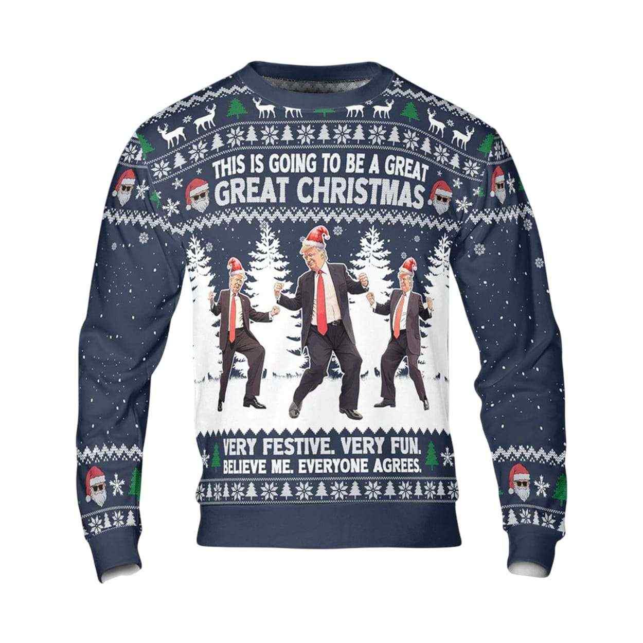 2025 This Is Going To Be A Great Christmas Funny Trump Dancing Ugly Sweater 2025 This Is Going To Be A Great Christmas Funny Trump Dancing Ugly Sweater