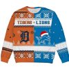 2025 Tigers x Lions It’s The Most Wonderful Time Of The Year Christmas Ugly Sweater