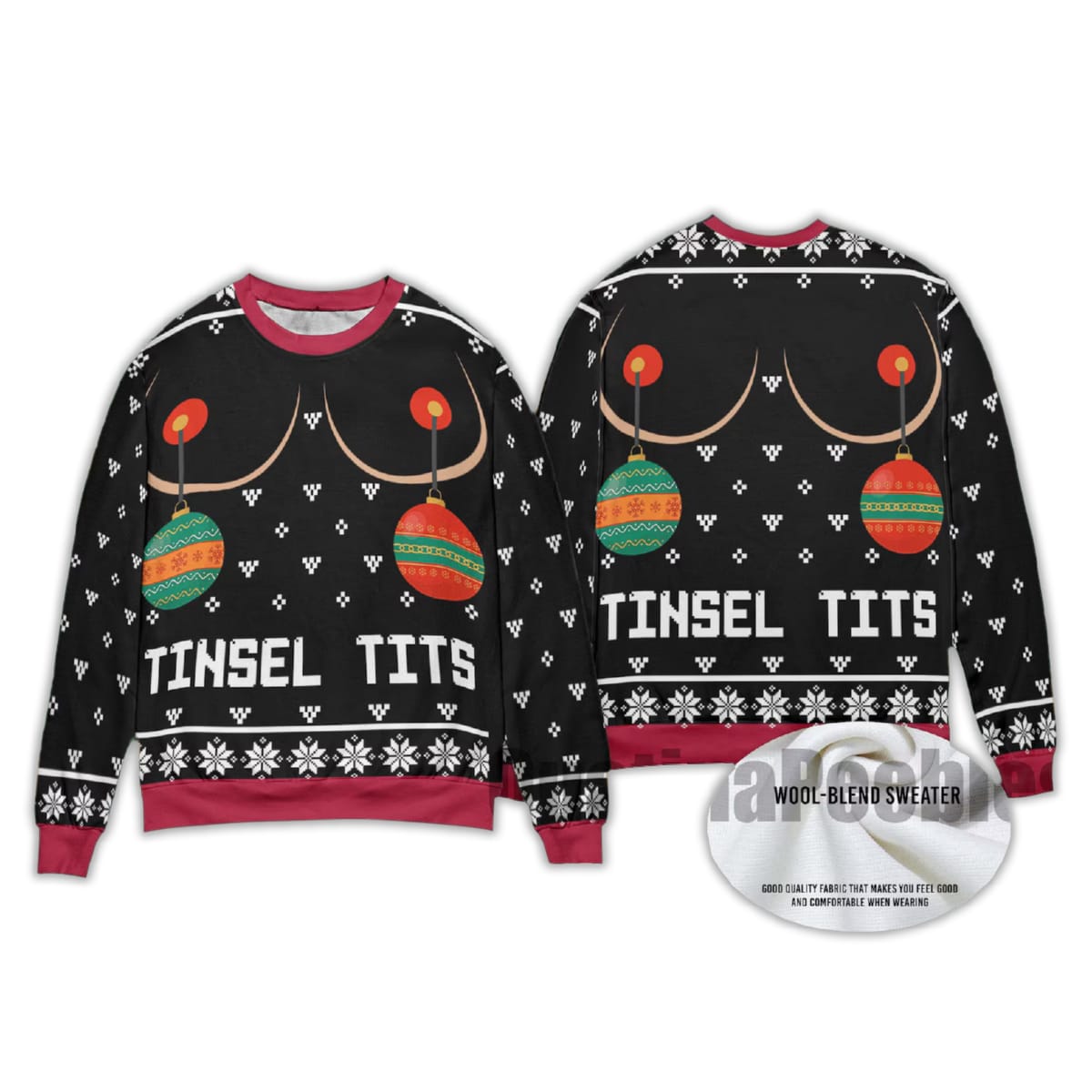 Tinsel Tits Ugly Christmas Sweater Tinsel Tits Ugly Christmas Sweater
