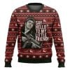 Tony Montana Say Hello To My Little Friend Scarface Ugly Christmas Sweater