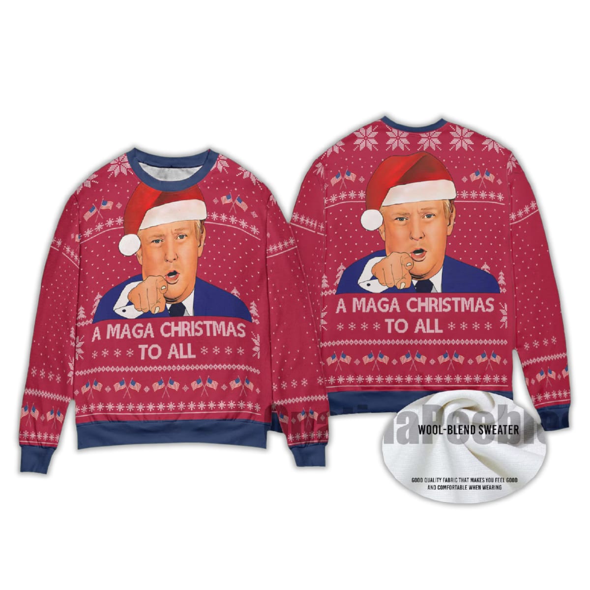 Trump A MAGA Christmas To All Ugly Christmas Sweater Trump A MAGA Christmas To All Ugly Christmas Sweater