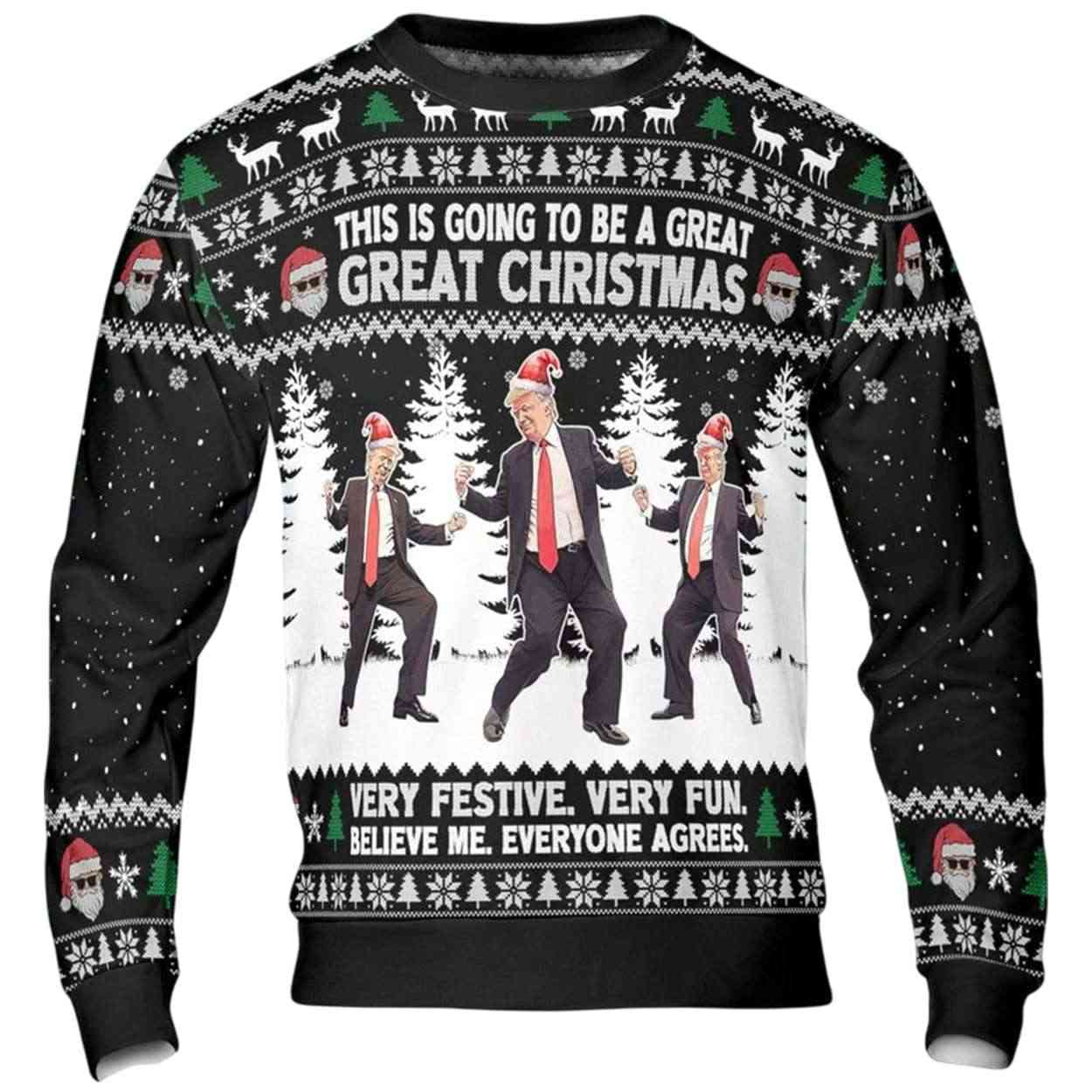 Trump Dancing This Is Going To Be A Great Christmas Ugly Sweater Trump Dancing This Is Going To Be A Great Christmas Ugly Sweater