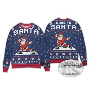 Kungfu Santa Ugly Christmas Sweater
