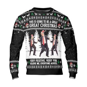 This Is Going To Be A Great Christmas Funny Trump Dancing Ugly Sweater