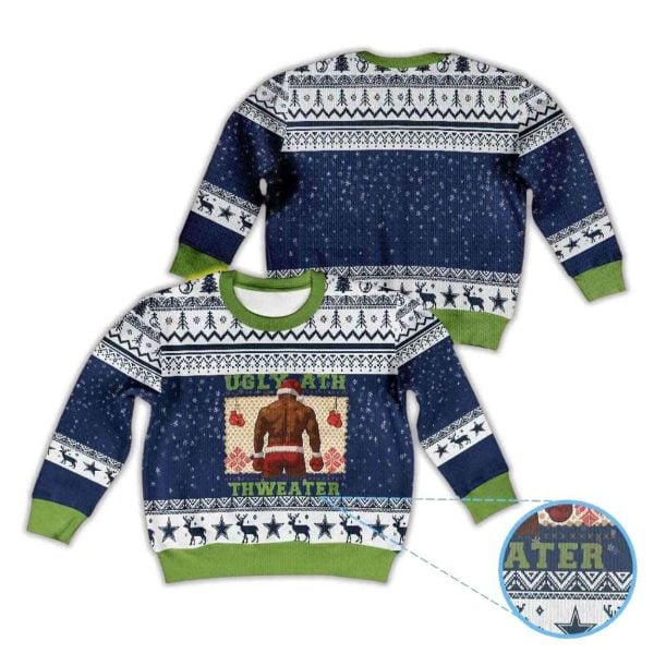 Ugly Ath Thweater Boxing Mike Tyson Ugly Christmas Sweater