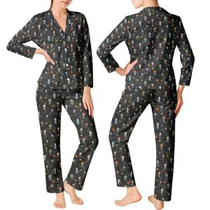 Funny Horror Character Golfing Pajama Set2