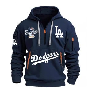 2025 Dodgers World Series Hoodie Half Zipper2