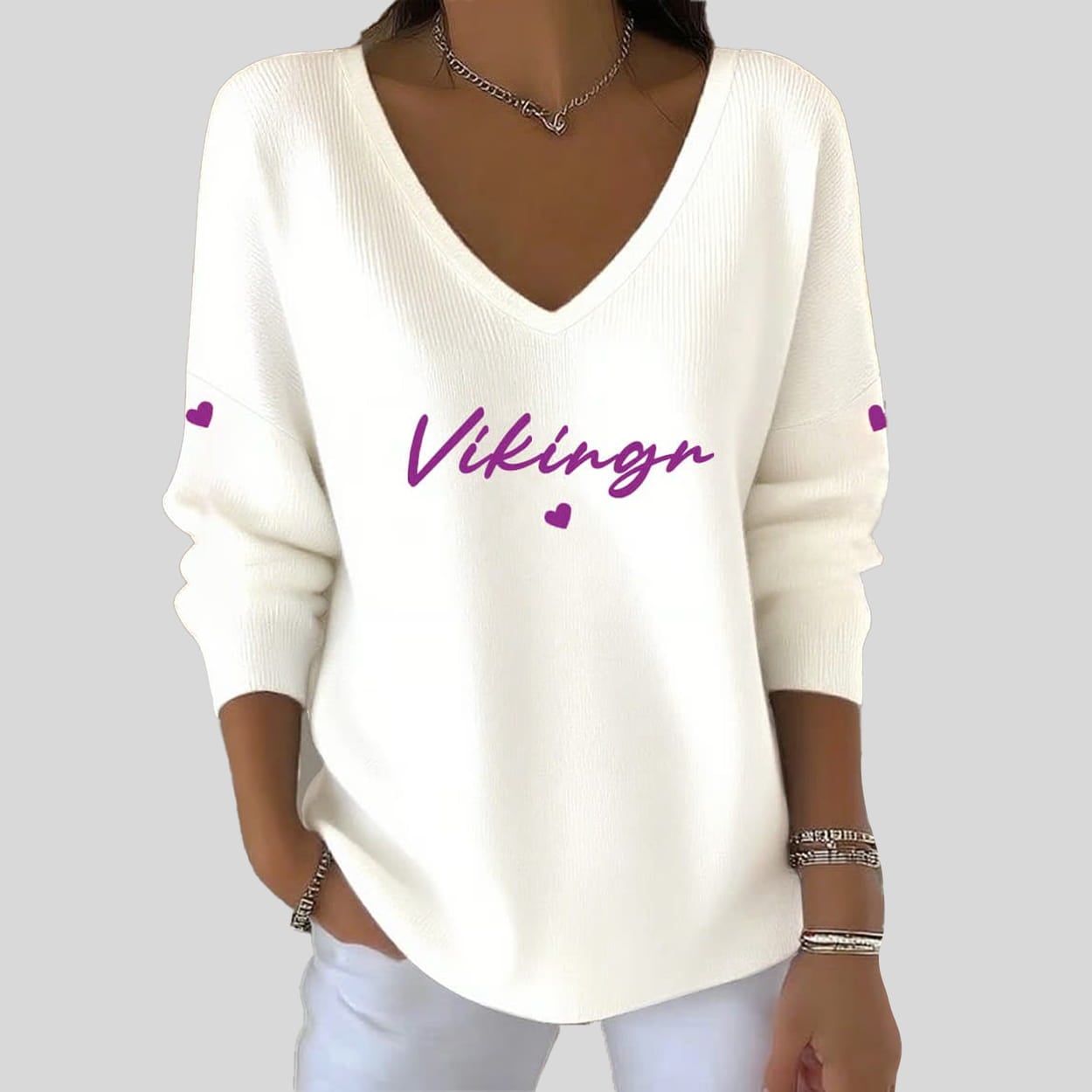 Vikings Heart Waffle Long Sleeve T-Shirt Vikings Heart Waffle Long Sleeve T-Shirt