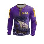 Vikings Ship Football Skol Henley Top