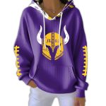 Vikings Skol Pit Striped Hoodie