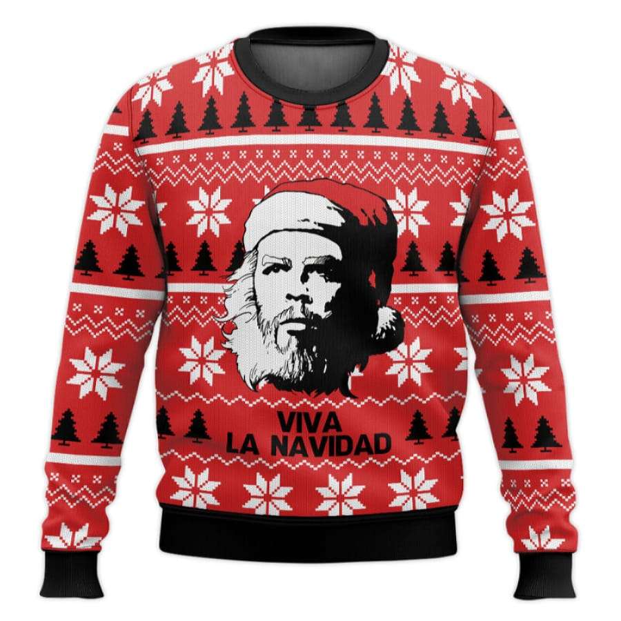 Viva La Navidad Che Guevara Ugly Christmas Sweater Viva La Navidad Che Guevara Ugly Christmas Sweater