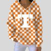 Vols Checkered Christmas Print Casual Sweatshirt