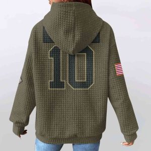 Packers Jordan Love 10 Salute To Service Waffle Hoodie2