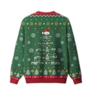 Math Merry Xmas Tree Green Ugly Christmas Sweater1