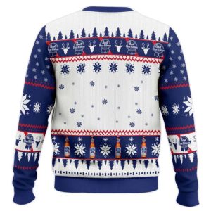 Pabst Blue Ribbon Rick And Morty Ugly Christmas Sweater1