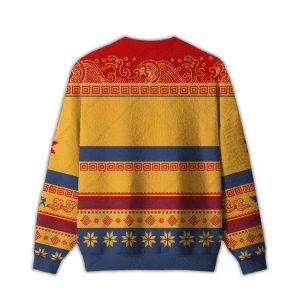 Surely Not Everybody Was Kung Fu Fighting Ugly Christmas Sweater1