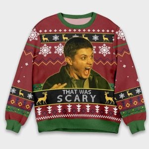 Dean Winchester That Was Scary Ugly Christmas Sweater