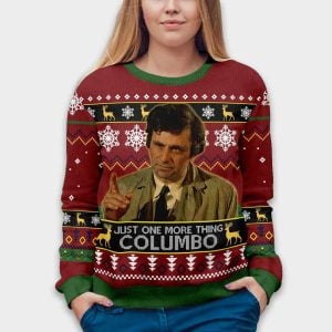 Peter Falk Just One More Thing Columbo Christmas Ugly Sweater 2 Peter Falk Just One More Thing Columbo Christmas Ugly Sweater2