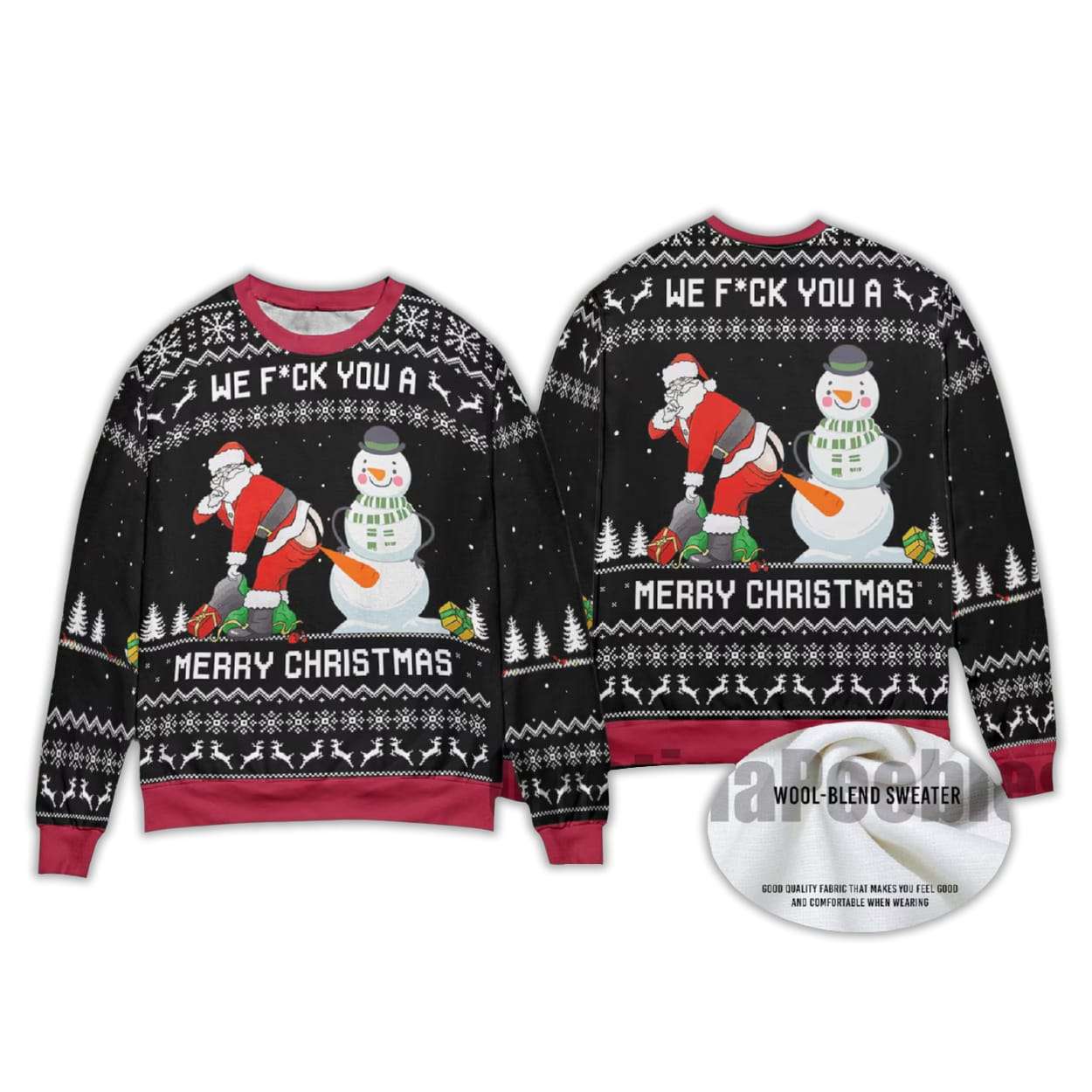 We Fuck You A Merry Christmas Ugly Sweater We Fuck You A Merry Christmas Ugly Sweater