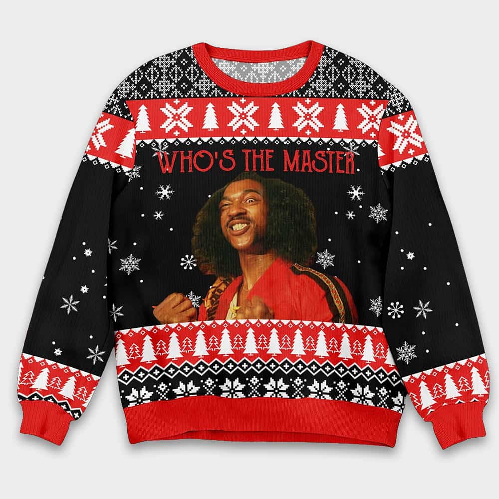 Whos the Master The Last Dragon Christmas Ugly Sweater Who's the Master The Last Dragon Christmas Ugly Sweater