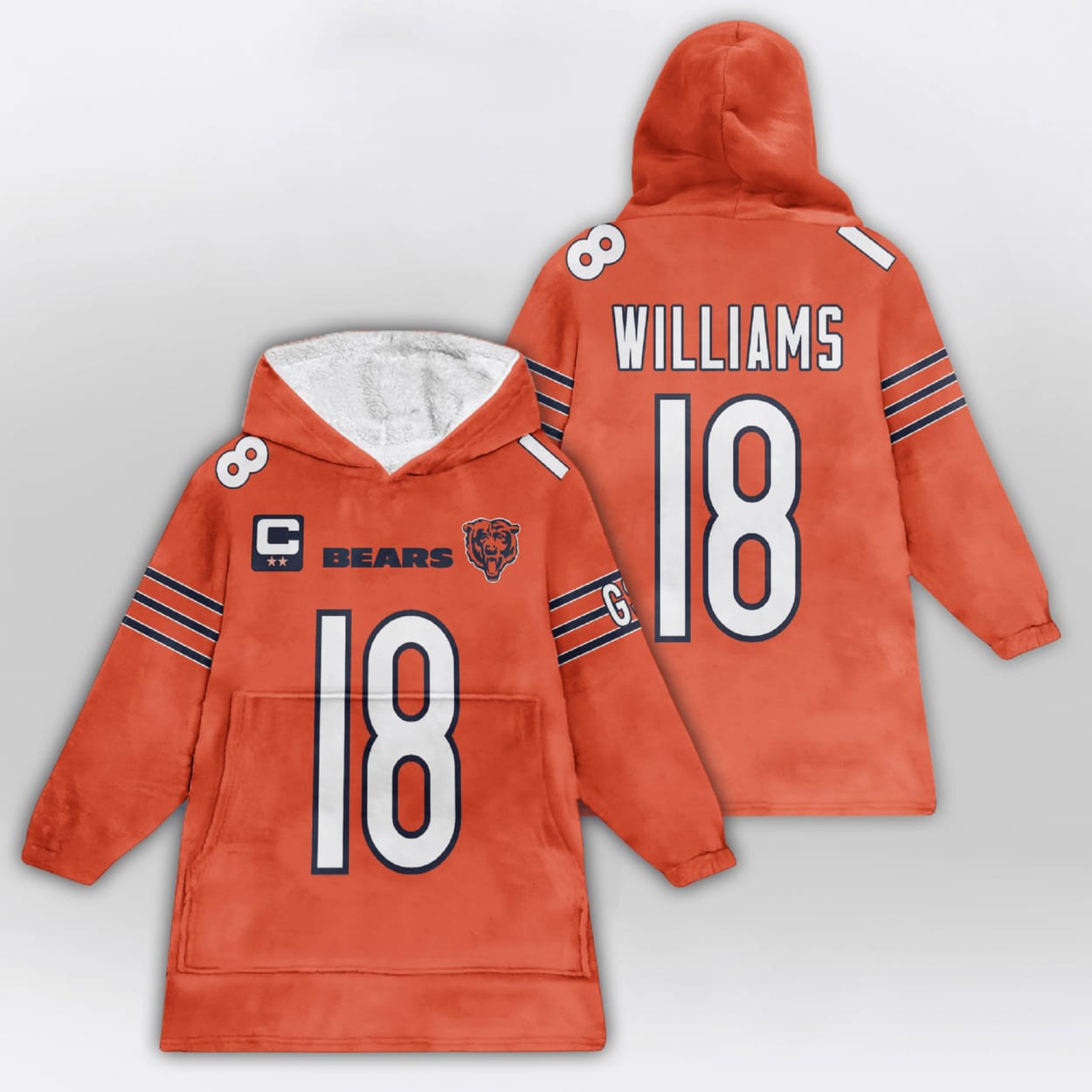 Williams 18 Captain Bears Blanket Hoodie Williams 18 Captain Bears Blanket Hoodie
