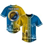 Wolverines x Lions Skyline Baseball Jersey