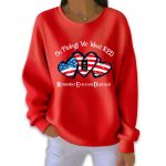 Women's On Friday We Wear Red Print Round Neck Sweatshirt