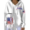 Women’s The Fading of the Red White and Blue Print Hoodie