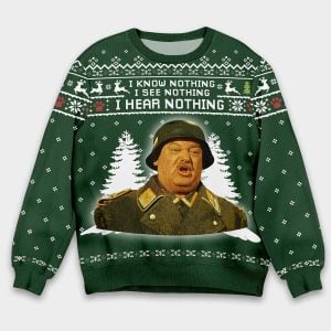 Sergeant Schultz I Know Nothing Christmas Ugly Sweater