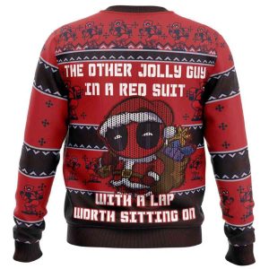 2025 Deadpool Jolly Red Guy Ugly Christmas Sweater 1 Deadpool Jolly Red Guy Ugly Christmas Sweater1
