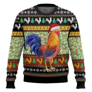Rooster Cute Gift Ugly Christmas Sweater