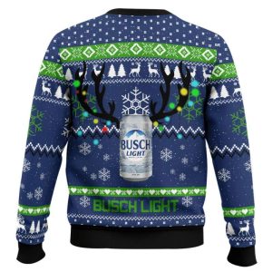 Busch Light Reindeer Ugly Christmas Sweater1